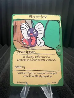 Flutterfree (Butterfree)#12 First Edition First Print PokeDoodly Fan Art-Pokemon - Image 1