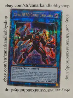 YuGiOh Xtra HERO Cross Crusader RA04-EN076 Quarter Century Secret Rare - Image 1