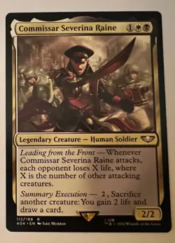 MTG English Commissar Severina Raine NM Normal Universes Beyond: Warhammer 40K - Image 2