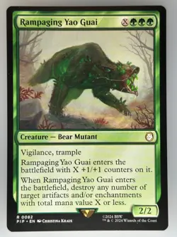 MTG Rampaging Yao Guai Universes Beyond: Fallout (PIP) R 82 NM Magic - Image 1