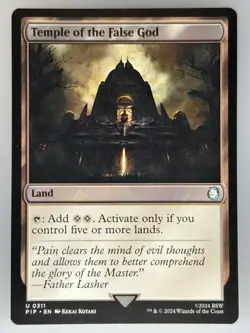 MTG Temple of the False God Universes Beyond: Fallout (PIP) U 311 NM Magic - Image 1