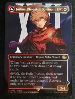 MTG Final Fantasy - Joshua, Phoenix Dominant - Surge Foil Borderless Rare - Image 1