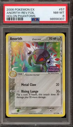 Pokemon Anorith EX Holon Phantoms Reverse Holo #57 PSA 8 - Image 1