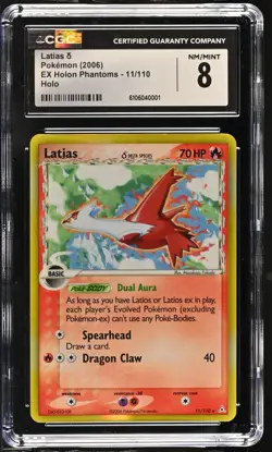 CGC 8 Latias δ 2006 EX Holon Phantoms 11/110 Holo Pokemon Card - Image 1