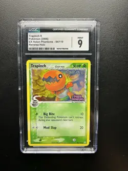 Pokemon CGC 9 MINT Trapinch 84/110 EX Holon Phantoms Reverse Holofoil 2006 - Image 1