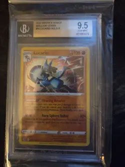 2021 Pokemon Sword & Shield Stars Lucario Holo R - BGS 9.5 GEM MINT - Image 1