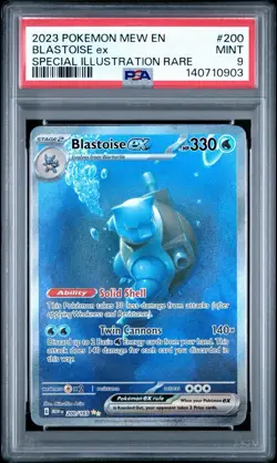 2023 Pokemon 151 (MEW EN) Blastoise ex #200/165 Special IR PSA 9 Mint - Image 1