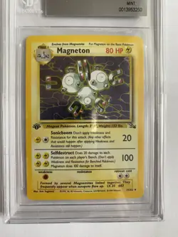 1999 Pokemon Fossil 1st Edition Magneton Holo BGS 9 Mint Vintage 90s 11 11/62 - Image 2