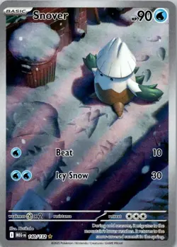 Pokemon TCG Snover 140/132 Me01: Mega Evolution Holo NM (SKU 1-2) - Image 1