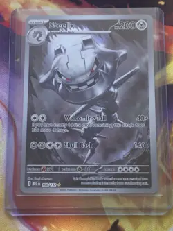 Pokemon Steelix 150/132 Me01: Mega Evolution Illustration Rare Holo 200 HP Eng - Image 1