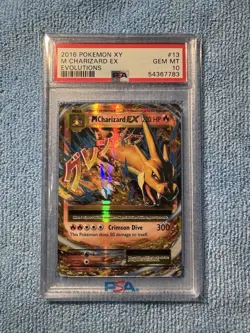 PSA 10 English M Charizard EX Pokemon Card 13/108 XY Evolutions 2016 - Image 1