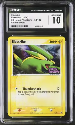 CGC 10 Electrike EX Holon Phantoms 64/110 Reverse Holo STAMPED Pokemon Card - Image 1