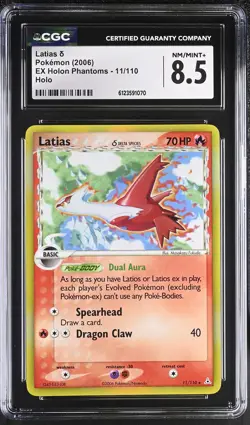 CGC 8.5 Latias 2006 EX Holon Phantoms 11/110 Holo Pokemon Card - Image 1