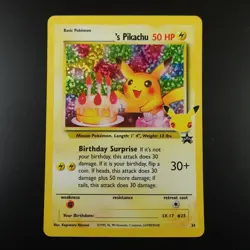 Birthday Pikachu 24 Pokemon Celebrations Collection Holo Card - Image 1