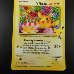 Birthday Pikachu 24 Pokemon Celebrations Collection Holo Card - Image 3