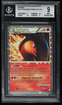 2010 Pokemon HeartGold & SoulSilver Typhlosion Prime BGS 9 Spanish #110 Holo SR - Image 1