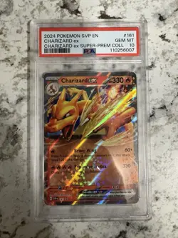 2024 POKEMON SUPER-PREMIUM COLLECTION PROMO #161 CHARIZARD EX PSA 10 - Image 1