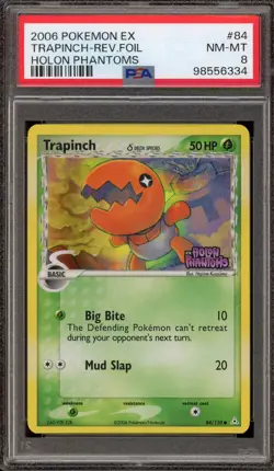 Pokemon Trapinch EX Holon Phantoms Reverse Holo #84 PSA 8 - Image 1