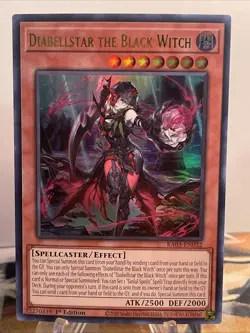 2024 YUGIOH RA03 1ST ED ULTRA RARE DIABELLSTAR THE BLACK WITCH NM - Image 1