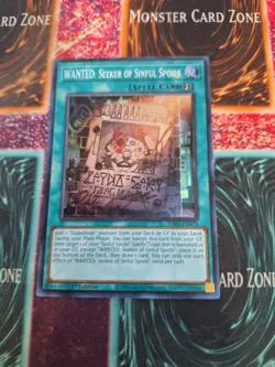 Yugioh WANTED: Seeker of Sinful Spoils RA03-EN074 Super Rare 1st Edition NM - Image 1
