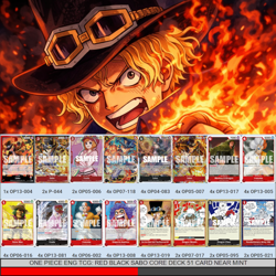 ONE PIECE ENG TCG: RED BLACK SABO CORE DECK 51 CARD NEAR MINT - Image 1