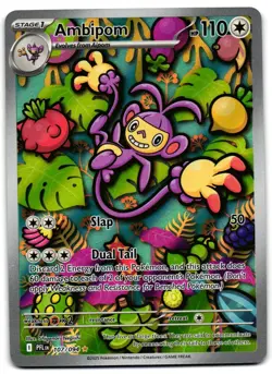 Ambipom 107/094 - Phantasmal Flames Illustration Rare Pokemon TCG - NM Card - Image 1