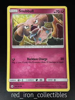 Snubbull 90/149 Common Sun & Moon Base Pokemon Card 2017 - Image 1