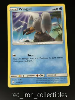 Wingull 37/149 Common Sun & Moon Base Pokemon Card 2017 - Image 1