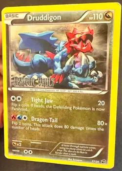 Druddigon 17/20 B&W Dragon Vault Pokemon Card Exclusive Holo Rare Stamped - Mp - Image 2
