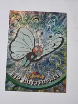 BUTTERFREE #12 - - TEXTURED HOLO - SERIES 1 TOPPS POKEMON CARD TV Animation - Image 1