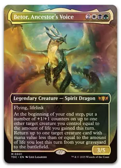 Betor, Ancestor's Voice Borderless FOIL (M) Tarkir: Dragonstorm Commander (TDM) - Image 1
