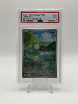 2025 POKEMON WHT EN-WHITE FLARE ILLUSTRATION RARE #091 DEERLING PSA 9 #091 - Image 1