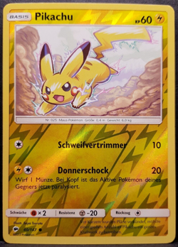 Pikachu 40/147 Nacht in Flammen Reverse Pokemon Pokemon Karte Deutsch Near Mint - Image 1