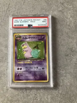 1997 Pokemon Japanese Rocket Dark Slowbro #80 Holo Rare PSA 9 MINT. - Image 1