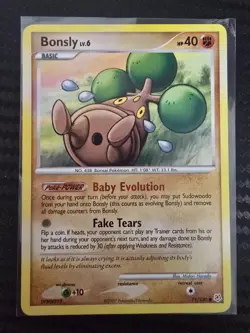 Bonsly - 71/130 - 2007 Diamond & Pearl Pokemon Card Non-Holo - NM - Image 1