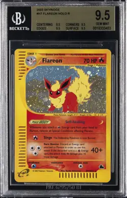 2003 POKEMON SKYRIDGE #H7 FLAREON-HOLO BGS 9.5 - Image 1
