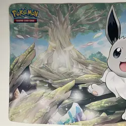 Pokemon Go TCG White Eevee Gaming Mat 23.5” x 13.5” Non Slip Base New Open Box - Image 3