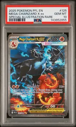 PSA 10 Pokemon Mega Charizard X EX SIR 125/094 Phantasmal Flames - Image 1