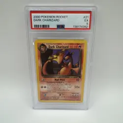 2000 Pokemon Rocket Dark Charizard PSA 5 - Image 1