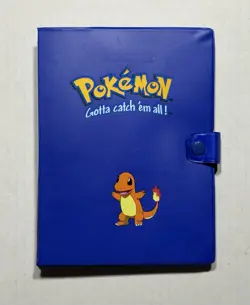 Vtg 1999 Pokemon Charmander Blue Album Binder Only Holds 112 Cards - Image 1