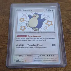 Pokemon Snorlax 202/091 SV: Paldean Fates Shiny Rare Basic Holo Card - Image 1