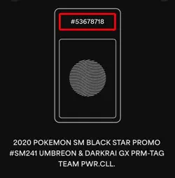 Pokemon Umbreon & Darkrai GX Tag Team Powers Coll. Full Art Promo SM241 PSA 9 - Image 2