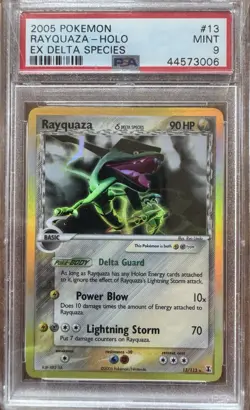 2005 POKEMON EX DELTA SPECIES #13 RAYQUAZA-HOLO DELTA SPECIES PSA 9 MINT - Image 1