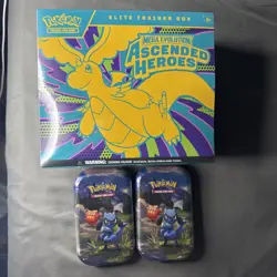 POKEMON TCG ASCENDED HEROES ELITE TRAINER BOX + 2 MINI TINS FACTORY SEALED - Image 1