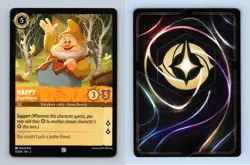 Happy #11/204 Lorcana Rise Of The Floodborn 2023 Disney Common TCG - Image 1