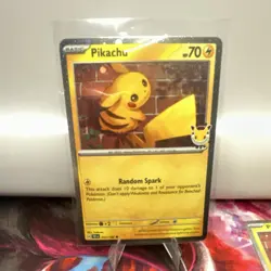 Pokemon Pikachu Promo Card Lot 2026 Pokemon Day Random Spark 051/162 w/ Coins - Image 3