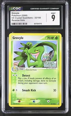 CGC 9 Grovyle 2006 EX Crystal Guardians 32/100 Reverse Holo STAMPED Pokemon Card - Image 1