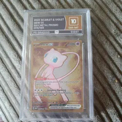 Pokemon TCG Mew EX Metal Gold Card 151 205/165 graded 10 Gem Mint - Image 1