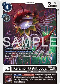 Digimon BT24 Time Stranger Bt24-052 Keramon X Antibody Common Card - Image 1