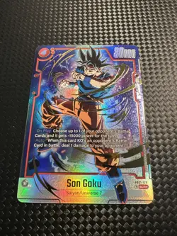 Son Goku SCR* Alt Art FB01-139 Secret Rare Dragon Ball Fusion World Card English - Image 1